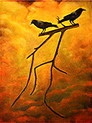 Two Crows Meet on a Branch